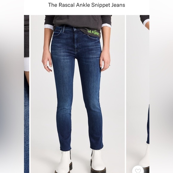 MOTHER THE RASCAL ANKLE SNIPPET IN A TRIP DOWN MEMORY LANE SUPER STRETCH DENIM - Picture 1 of 16
